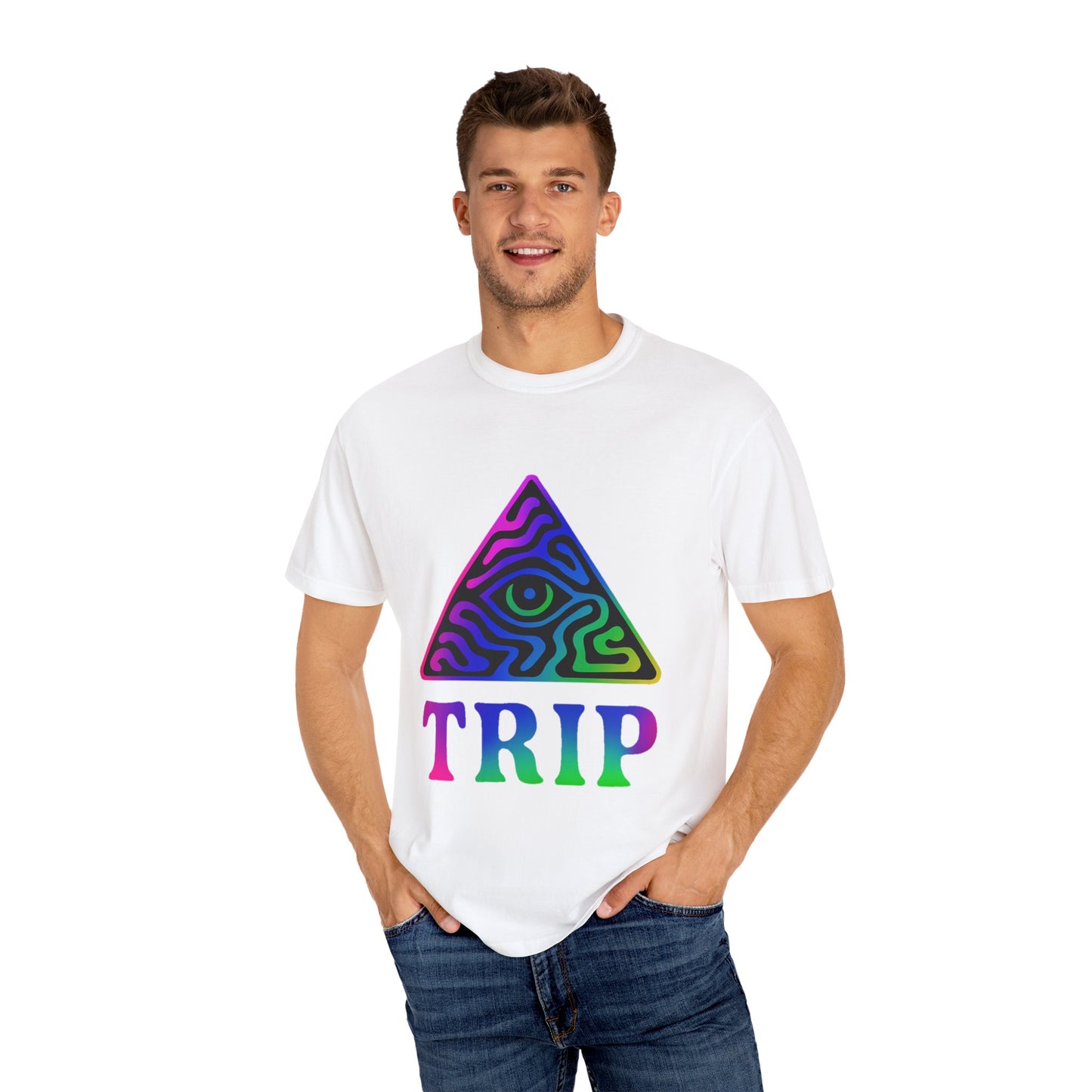 Psychedelic Trip T-Shirt, Unisex Graphic Tee, Retro Vibe Shirt, Festival Wear, Gift for Creative Souls
