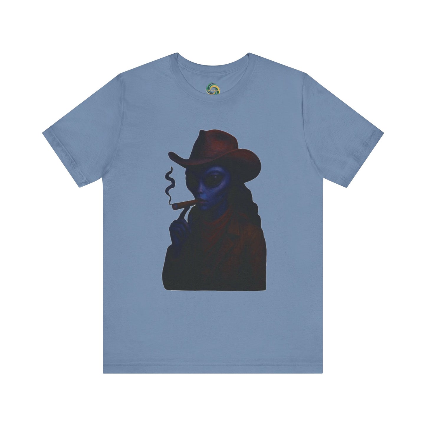 Mysterious Cowboy Tee, Unisex T-Shirt, Vintage Style Graphic Tee, Casual Wear, Gift for Him/Her, Unique Art Shirt