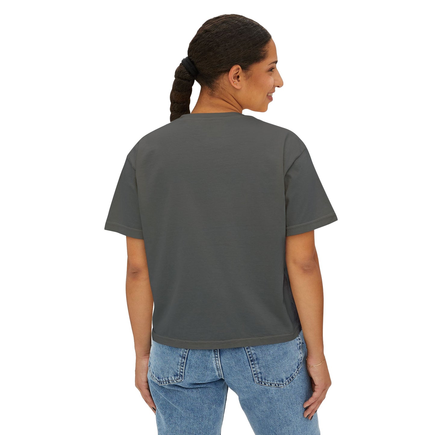 Cosmic Graphic Women's Boxy Tee - Boho Vibes, Perfect for Festivals, Casual Wear, Gifts, and Spiritual Celebrations