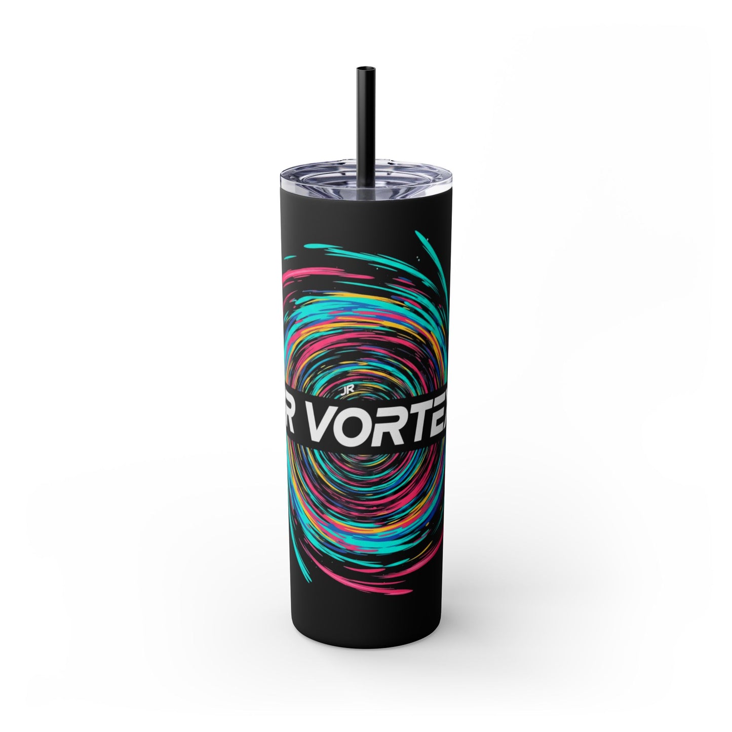 Colorful Swirl Skinny Tumbler with Straw, 20oz | Insulated Drinkware | Perfect for Gifts, Travel, Office, Beach, Summer Vibes