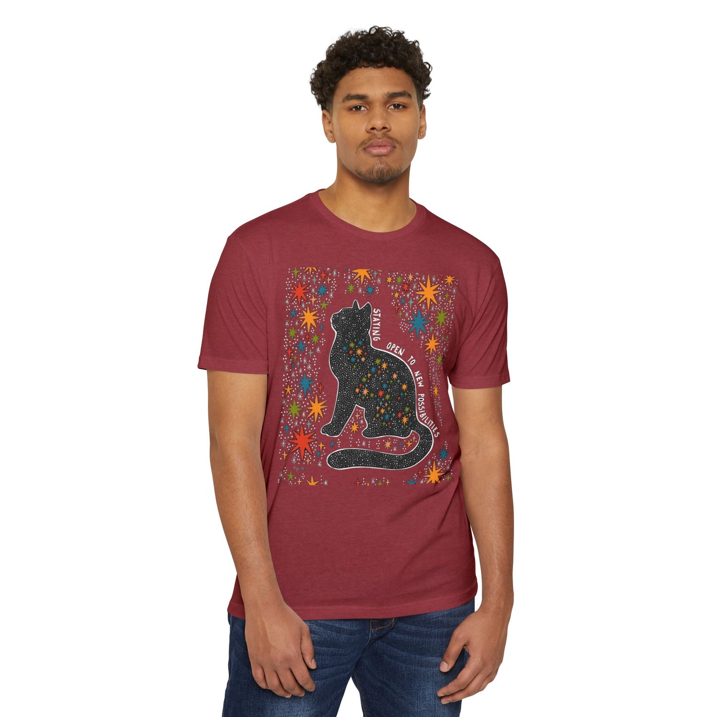 Whimsical Cat Graphic Unisex T-Shirt | Cute Art Tee, Cat Lover Gift, Animal T-Shirt, Fun Casual Wear, Comfortable Summer Top