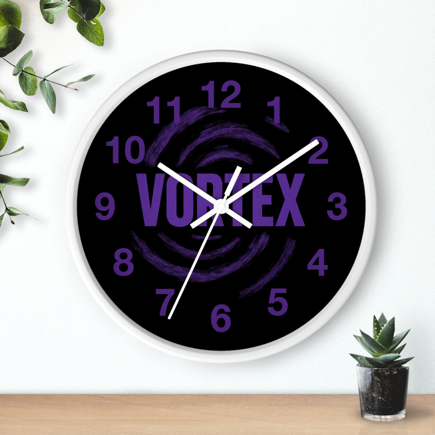 Vortex Wall Clock – Modern Home Decor, Unique Gift for Students, Office, Bedroom, Halloween Decor, Abstract Art