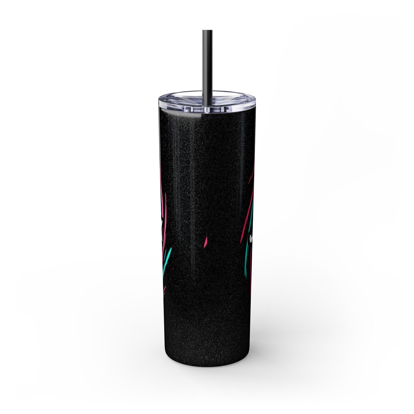 Colorful Swirl Skinny Tumbler with Straw, 20oz | Insulated Drinkware | Perfect for Gifts, Travel, Office, Beach, Summer Vibes