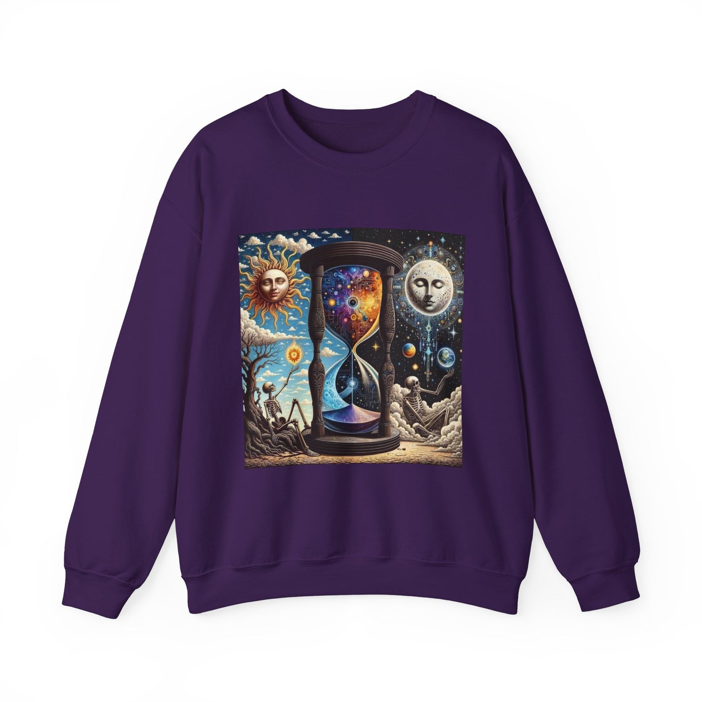 Cosmic Hourglass Sweatshirt, Unisex Heavy Blend Crewneck Sweatshirt, Astrology Sweatshirt, Celestial Sweatshirt, Gift for Space Lovers, Cool