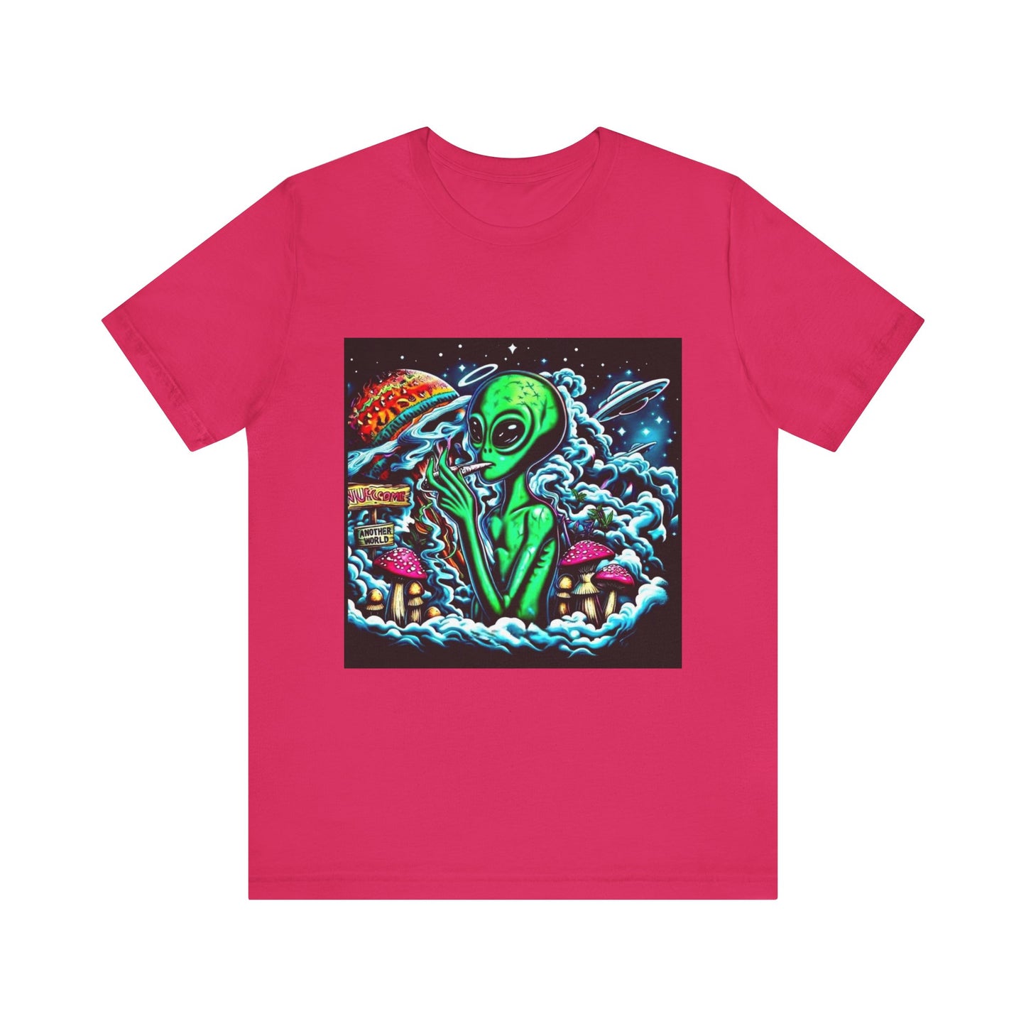 Alien Vibes Unisex Tee, Retro Alien Shirt, UFO Graphic Tee, Cute Space T-Shirt, Gift for Sci-Fi Lovers