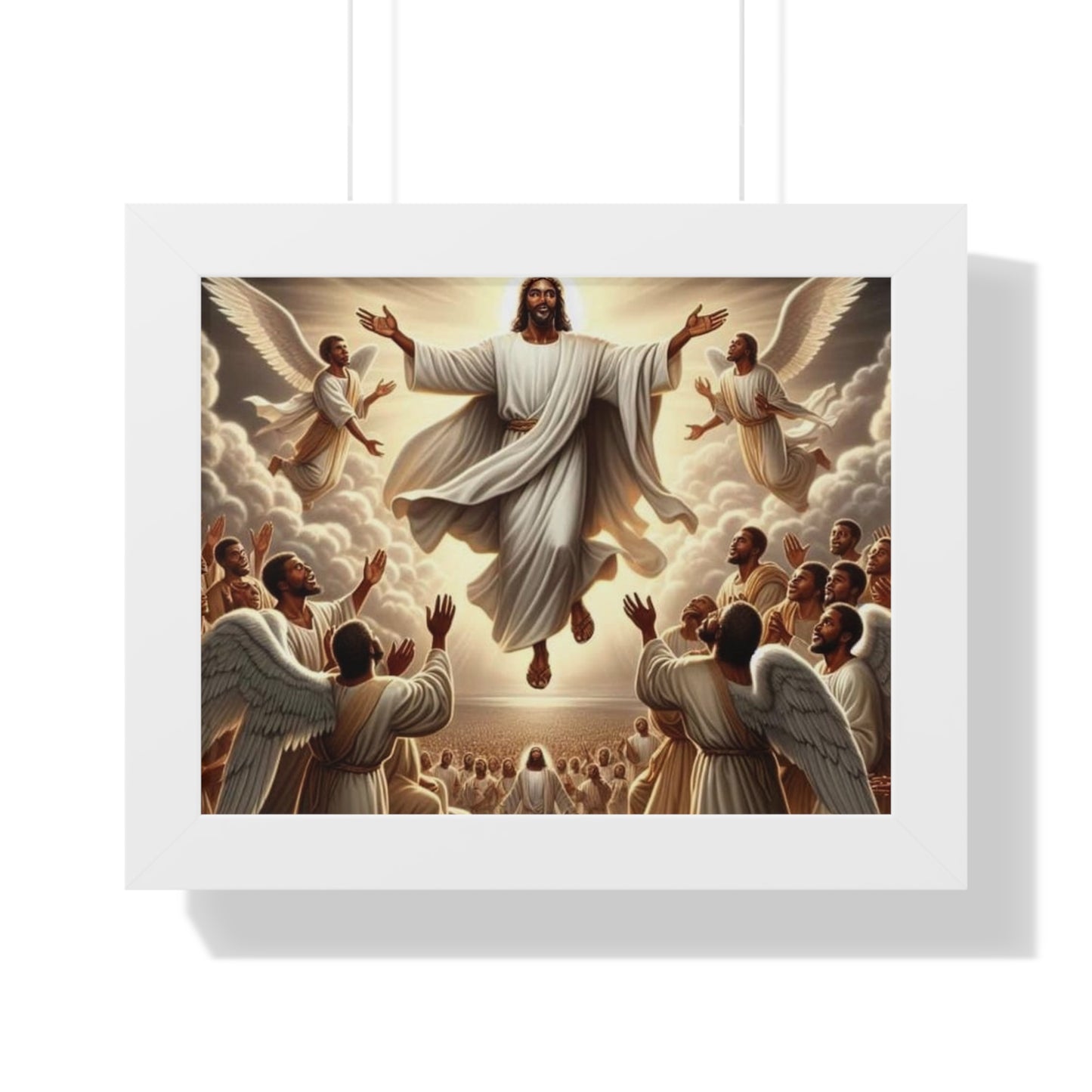Framed Inspirational Religious Poster, Spiritual Artwork, Christian Home Decor, Gift for Faith, Wall Art for Church or Sanctuary