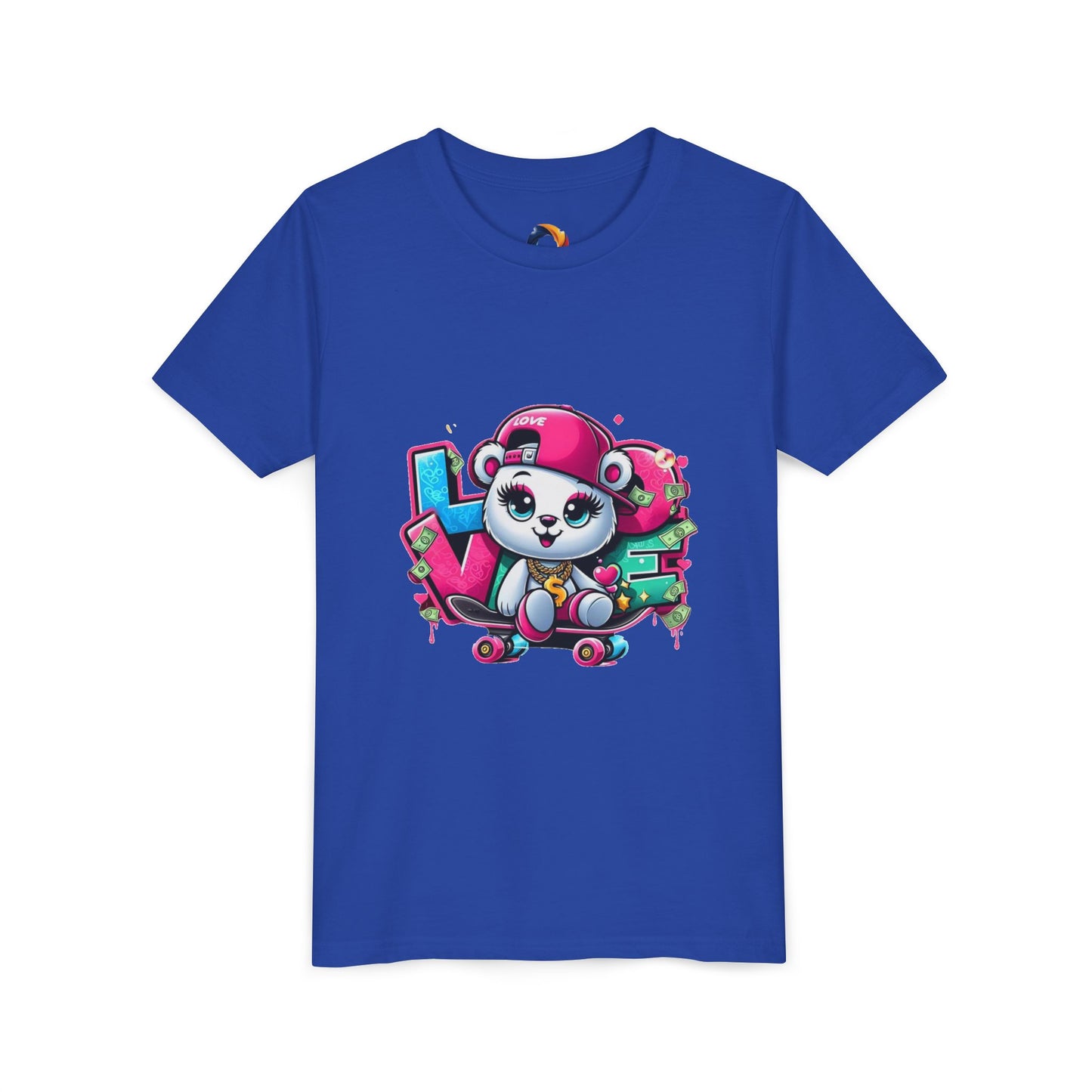 Cute Panda Graffiti Youth Tee, Kids Graphic Shirt, Skateboarding, Animal Lover Gift, Fun Casual Wear, Birthday Present