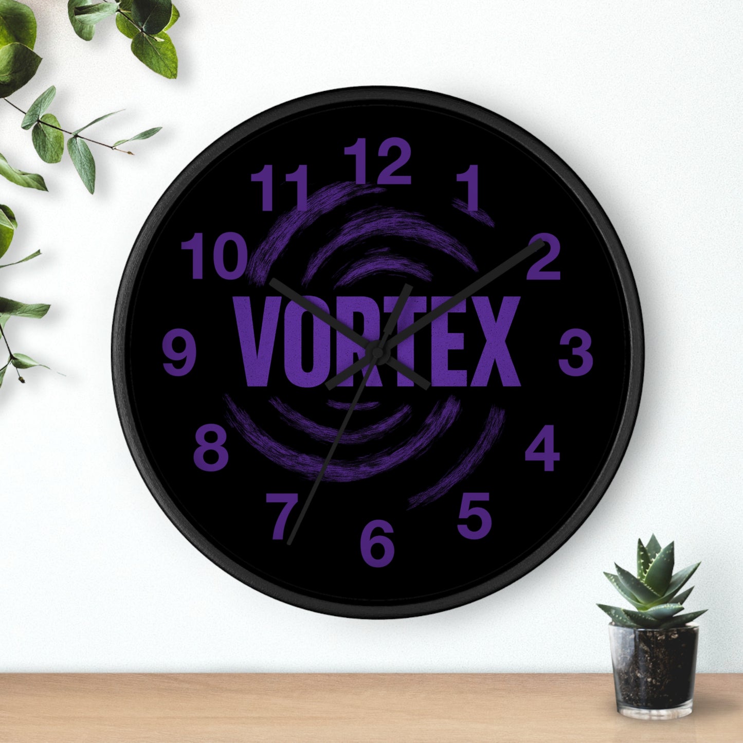 Vortex Wall Clock – Modern Home Decor, Unique Gift for Students, Office, Bedroom, Halloween Decor, Abstract Art
