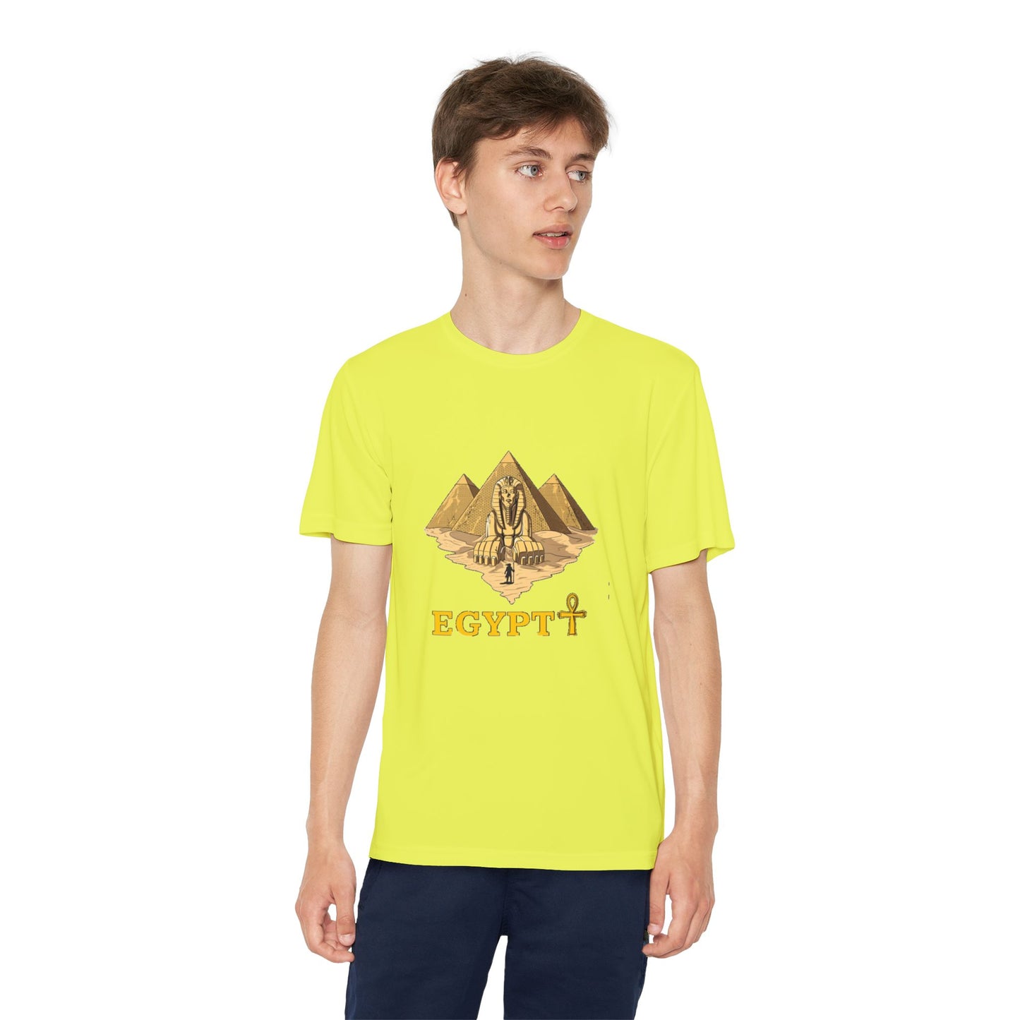 Egyptian Pyramid Youth Tee, Cool Shirt for Kids, Vintage Style Cotton Top, Gift for Birthdays, Travel Enthusiasts, Summer Wear
