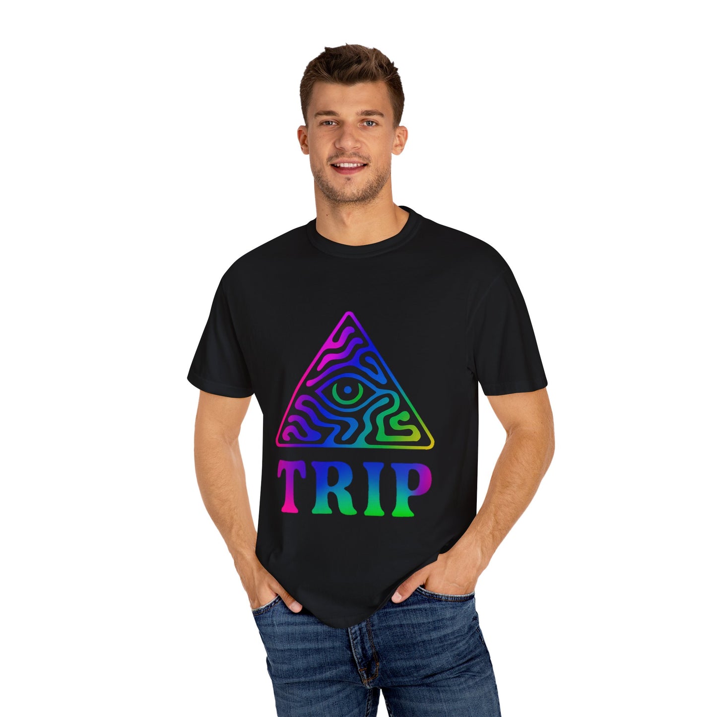 Psychedelic Trip T-Shirt, Unisex Graphic Tee, Retro Vibe Shirt, Festival Wear, Gift for Creative Souls