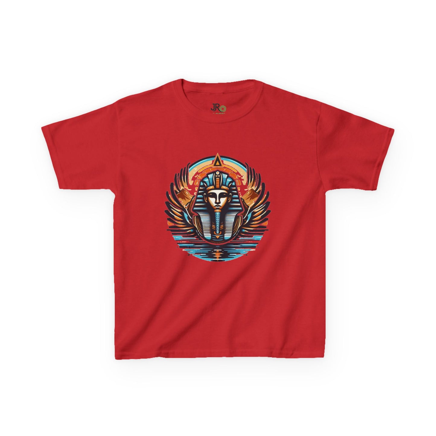 Pharaohs & Wings Tee - Kids Heavy Cotton™ Tee, Fun Egyptian Style Tee, Unique Kids Shirt, Birthday Gift, Adventure Tee