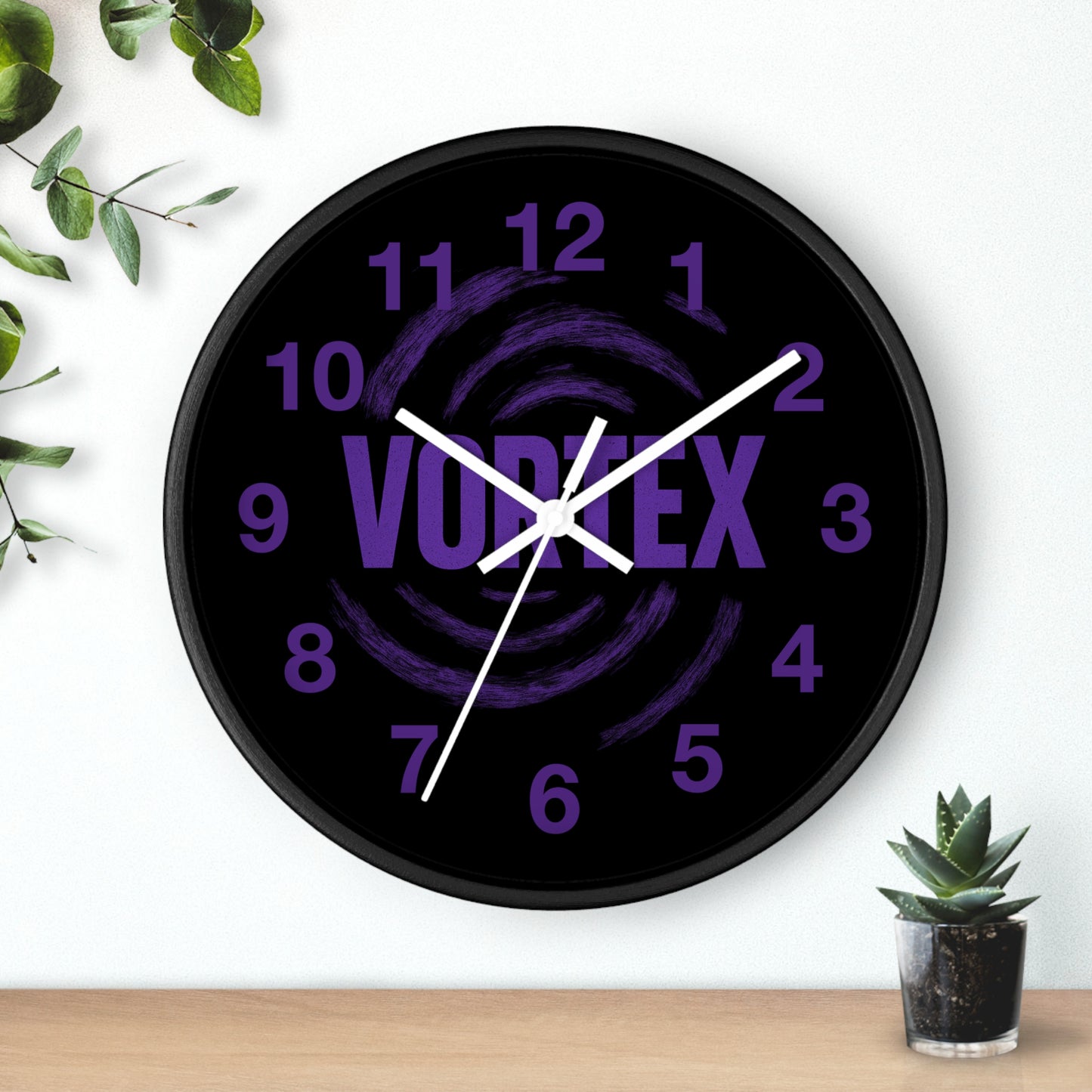 Vortex Wall Clock – Modern Home Decor, Unique Gift for Students, Office, Bedroom, Halloween Decor, Abstract Art