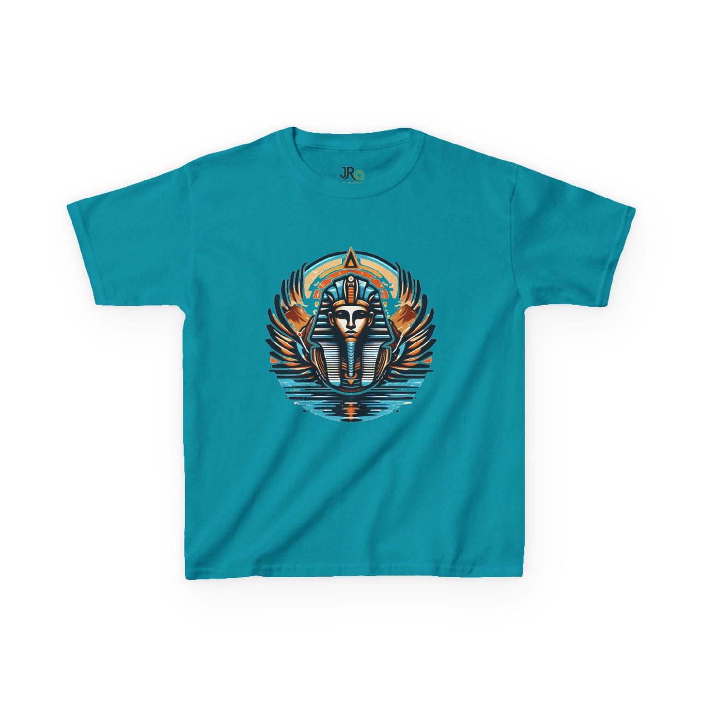 Pharaohs & Wings Tee - Kids Heavy Cotton™ Tee, Fun Egyptian Style Tee, Unique Kids Shirt, Birthday Gift, Adventure Tee