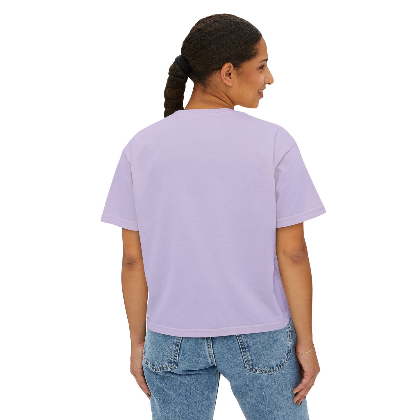 Cosmic Graphic Women's Boxy Tee - Boho Vibes, Perfect for Festivals, Casual Wear, Gifts, and Spiritual Celebrations