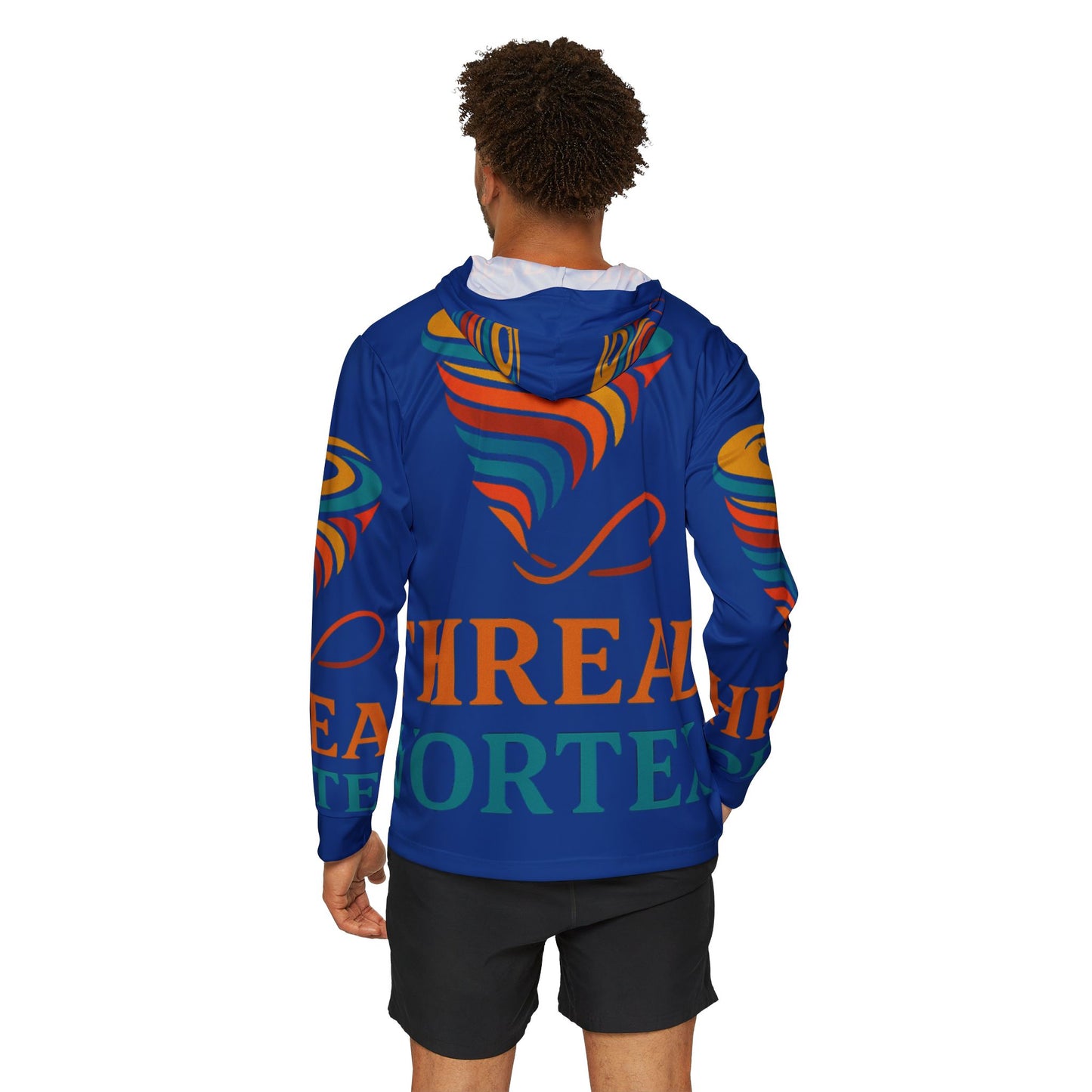 Men's Sports Warmup Hoodie with Vibrant Vortex Design | Athletic Hoodie, Activewear, Sports Gift, Unique Workout Gear, Stylish Layer