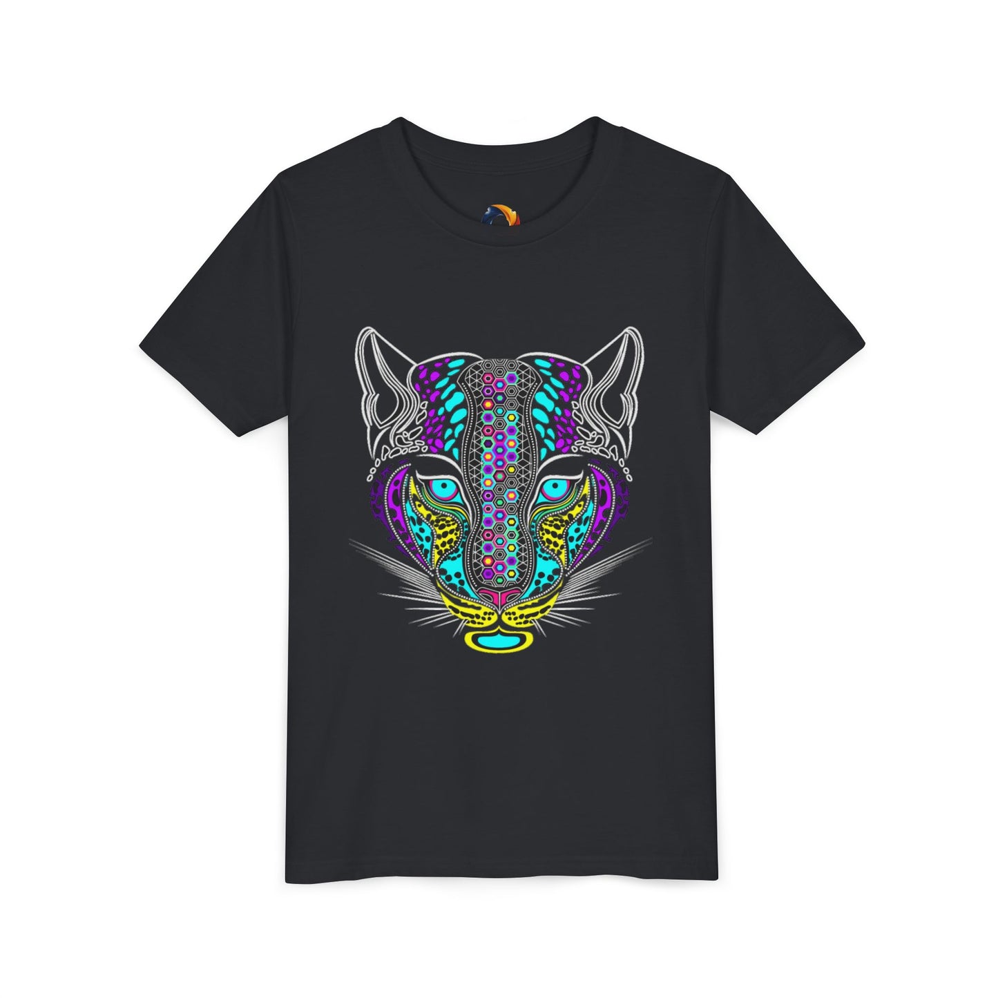 Colorful Tiger Youth Tee, Trendy Kids Shirt, Animal Lover Gift, Fun Birthday Apparel, Unique Graphic Tee