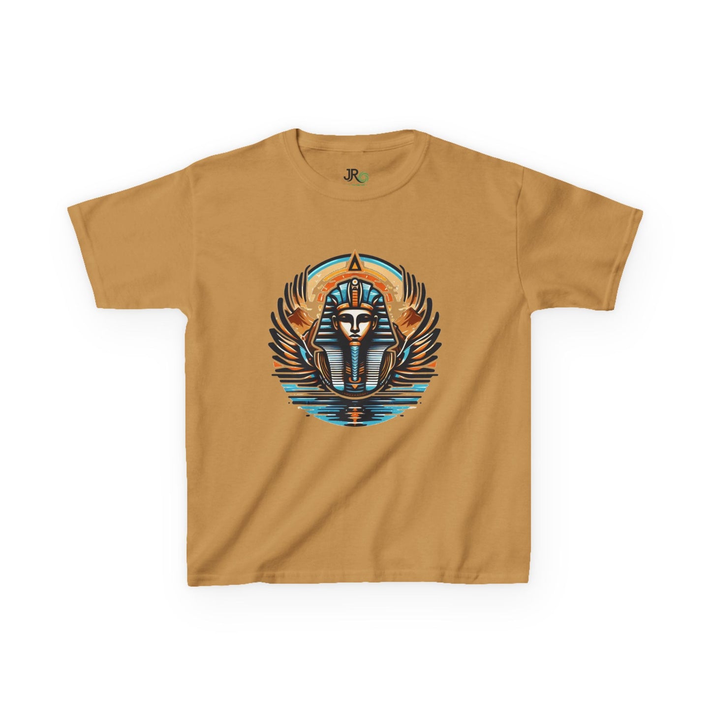 Pharaohs & Wings Tee - Kids Heavy Cotton™ Tee, Fun Egyptian Style Tee, Unique Kids Shirt, Birthday Gift, Adventure Tee