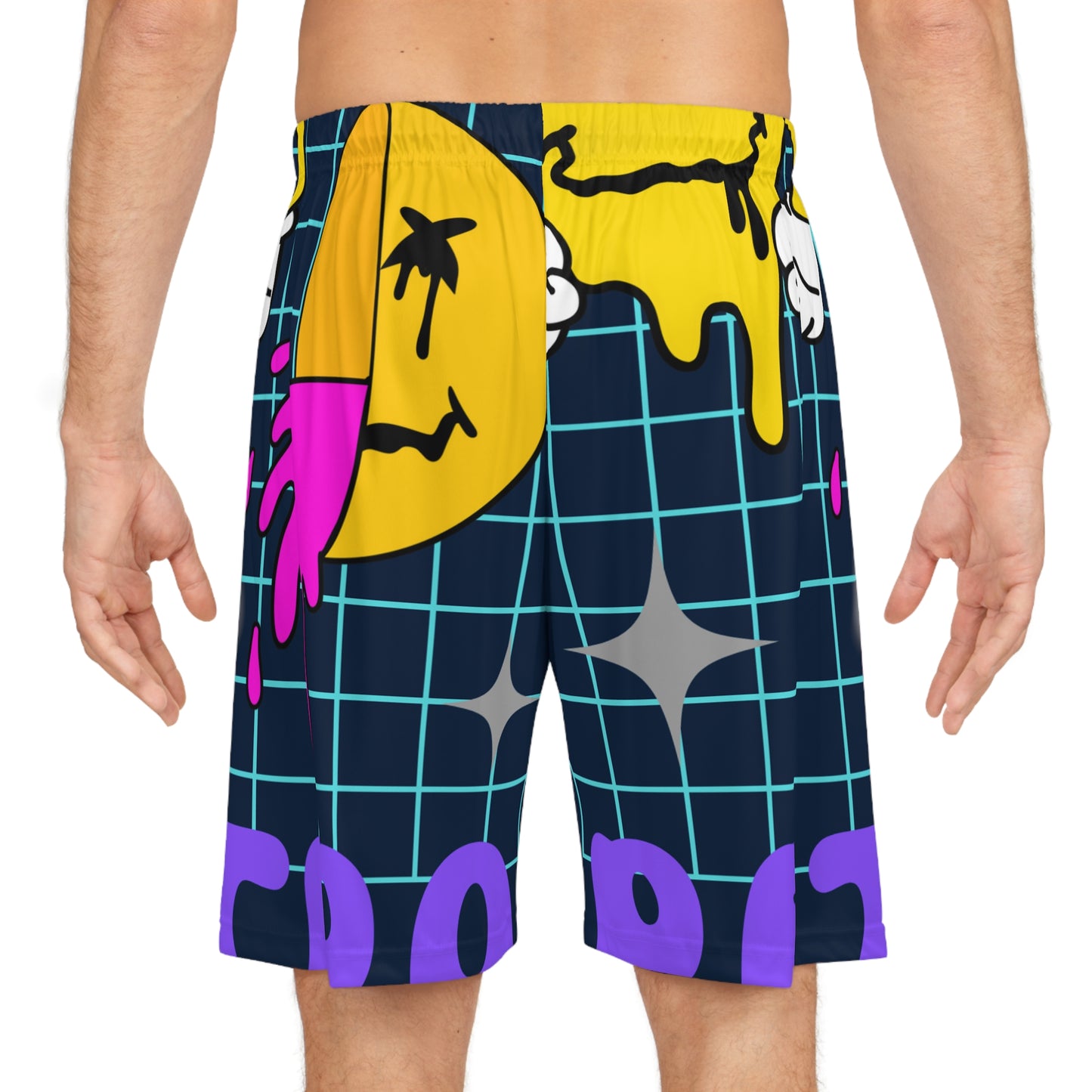 Vibrant Graphic Basketball Shorts - Retro Style Sportswear
