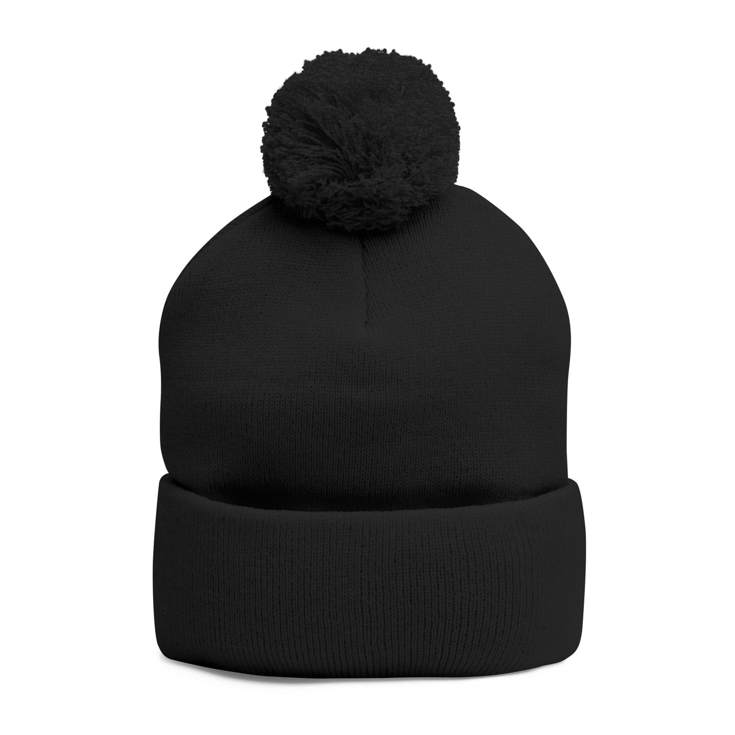 Cozy Embroidered Pom-Pom Knit Cap, Winter Hat for Men & Women, Holiday Gift Beanie, Cute Knitted Cap, Casual Headwear