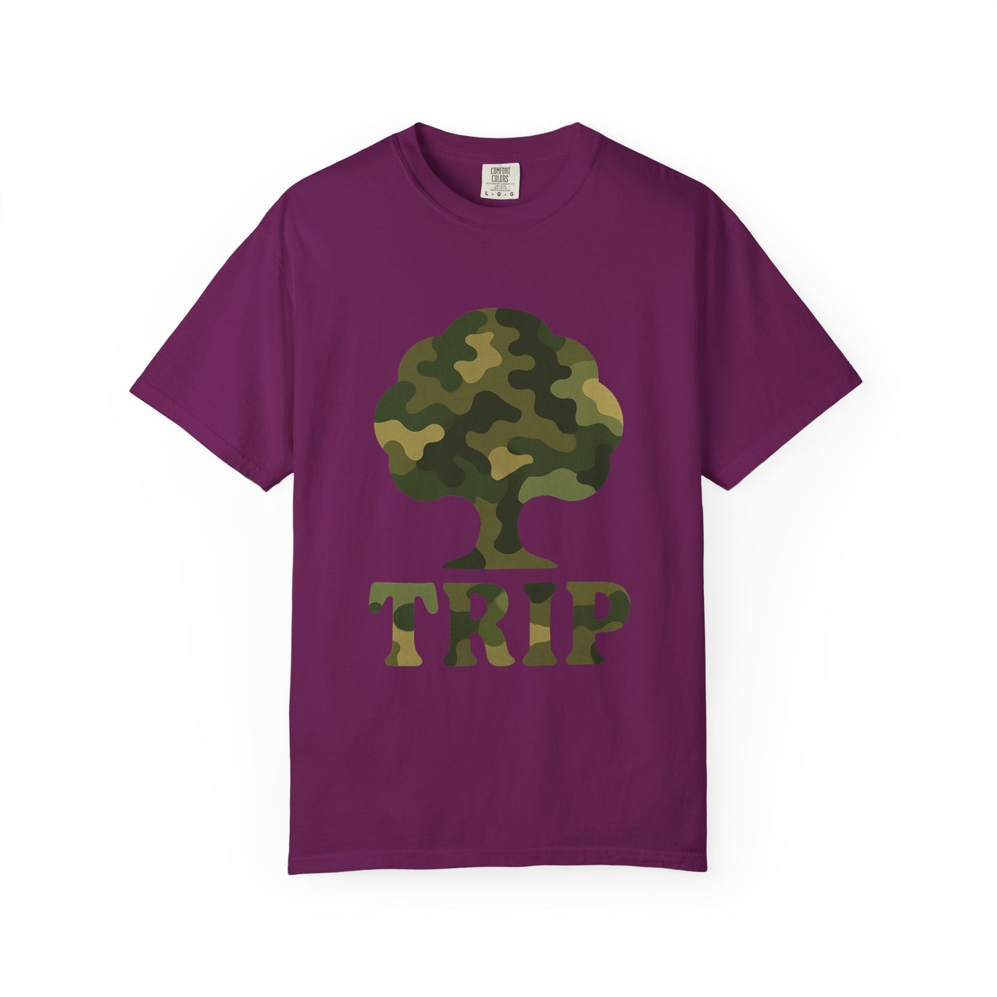 Camo Tree Trip T-Shirt - π Unisex Casual Tee, Nature Lover Gift, Adventure Wear, Outdoor Enthusiast, Travel Apparel