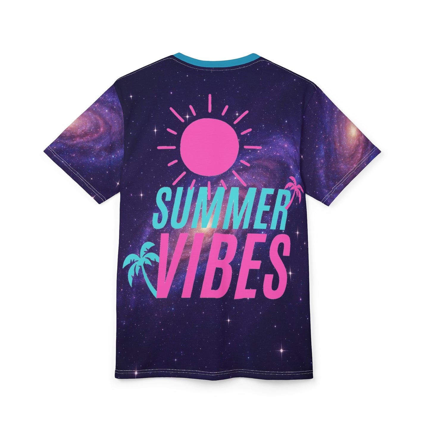 Summer vibes t shirts Unisex Cut & Sew Tee (AOP) red tags