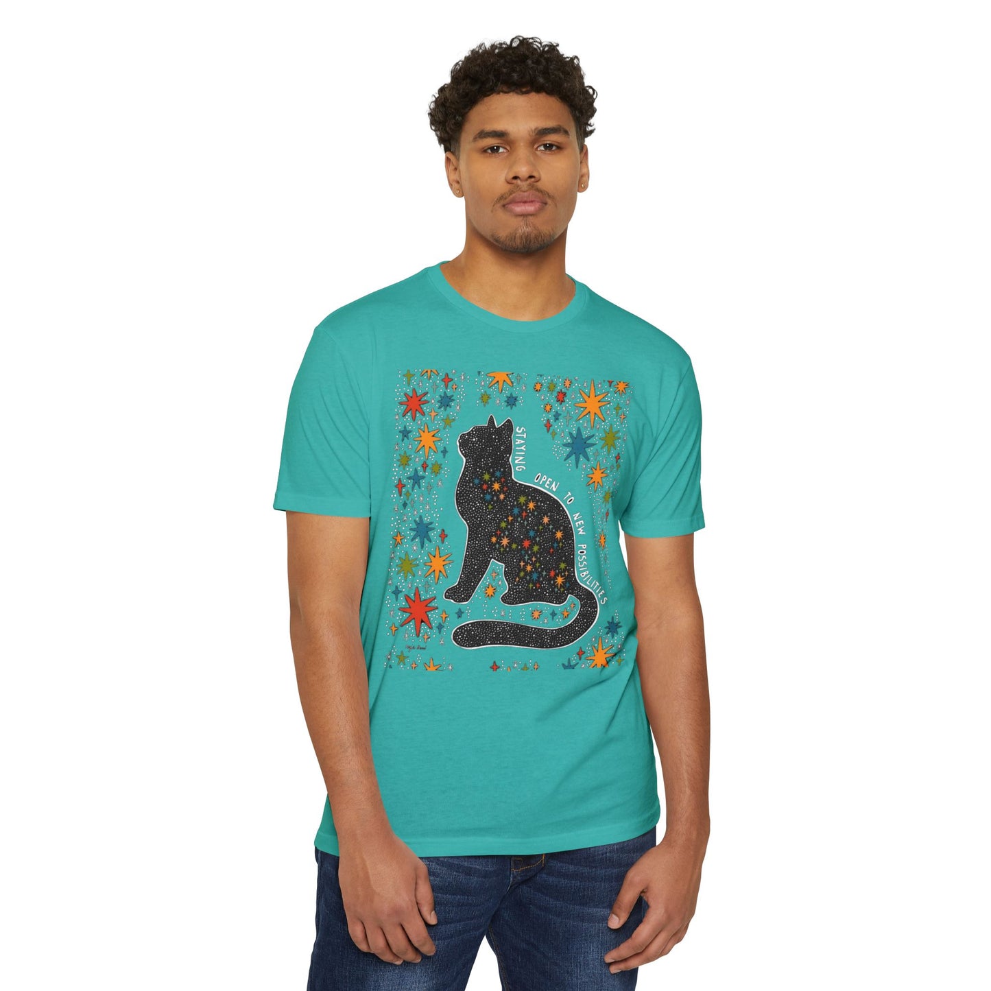 Whimsical Cat Graphic Unisex T-Shirt | Cute Art Tee, Cat Lover Gift, Animal T-Shirt, Fun Casual Wear, Comfortable Summer Top