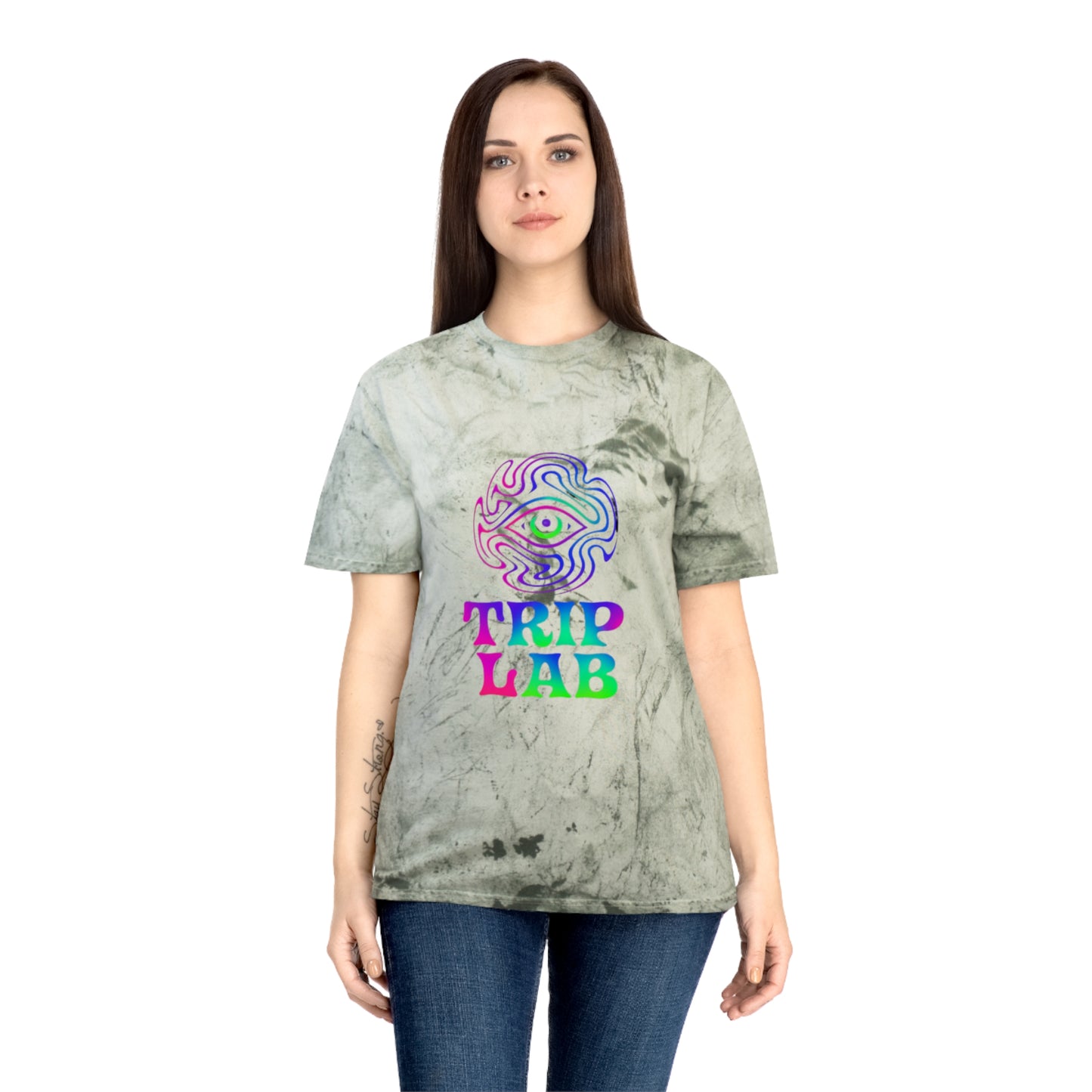 Colorful Psychedelic T-Shirt👍 with Trip Lab Design, Unisex Tee, Festival Attire, Statement Shirt, Casual Wear, Gift for Friends
