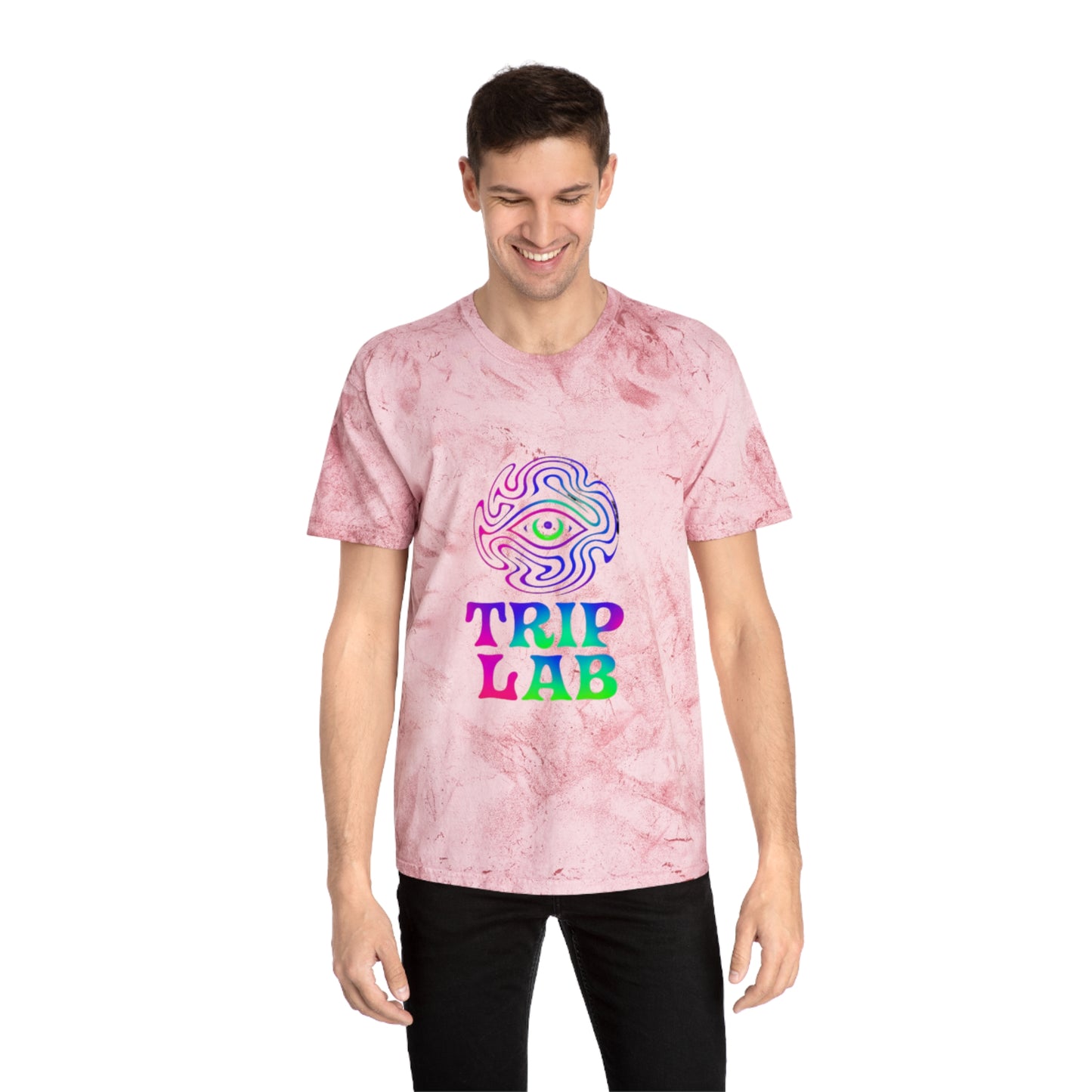 Colorful Psychedelic T-Shirt👍 with Trip Lab Design, Unisex Tee, Festival Attire, Statement Shirt, Casual Wear, Gift for Friends