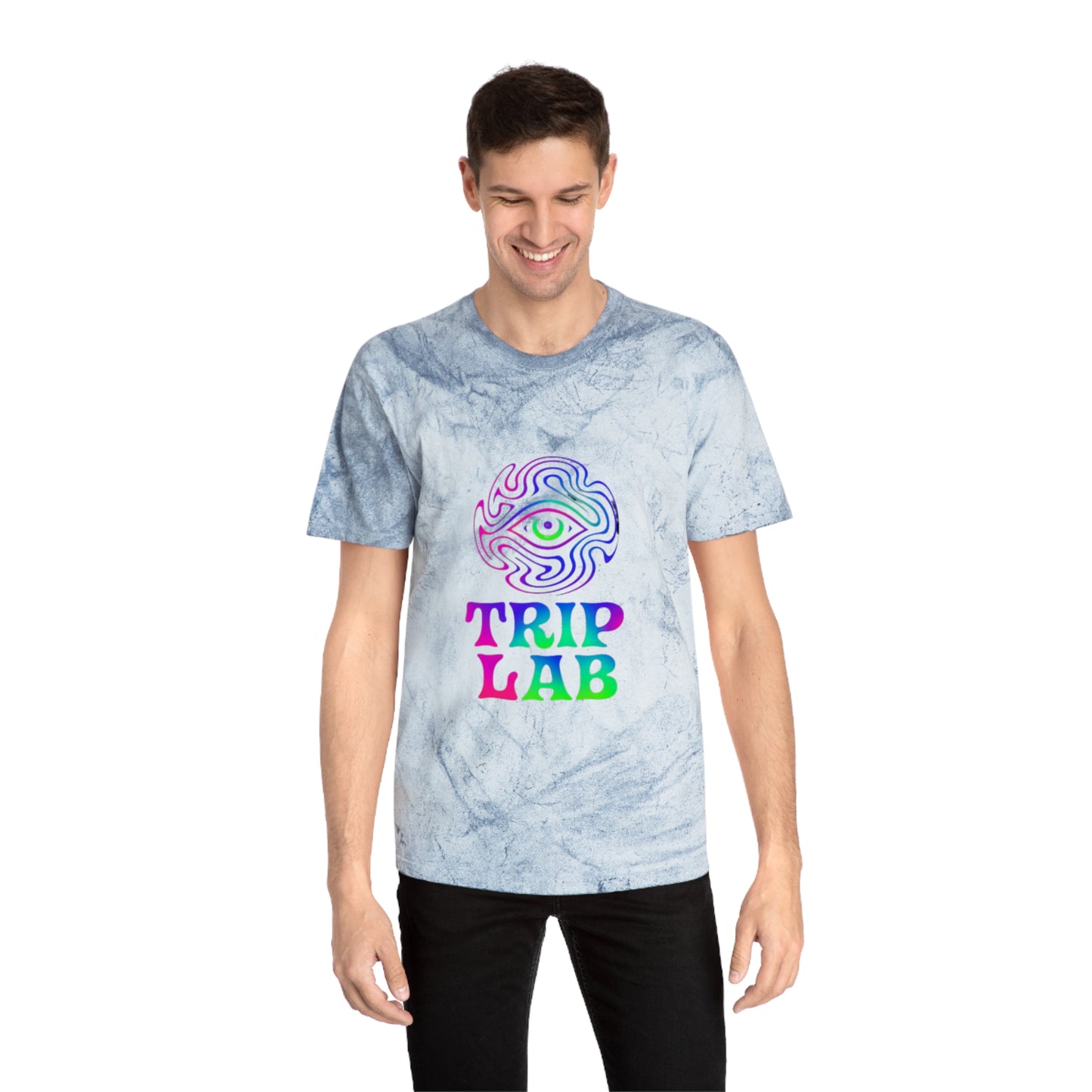 Colorful Psychedelic T-Shirt👍 with Trip Lab Design, Unisex Tee, Festival Attire, Statement Shirt, Casual Wear, Gift for Friends