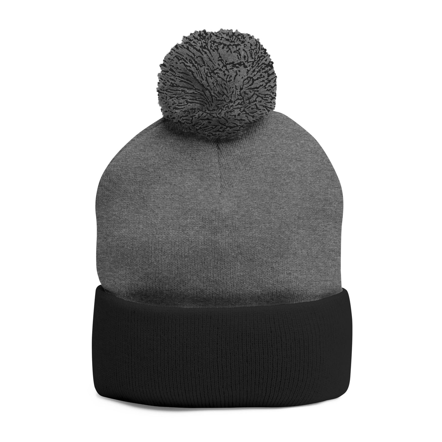 Cozy Embroidered Pom-Pom Knit Cap, Winter Hat for Men & Women, Holiday Gift Beanie, Cute Knitted Cap, Casual Headwear