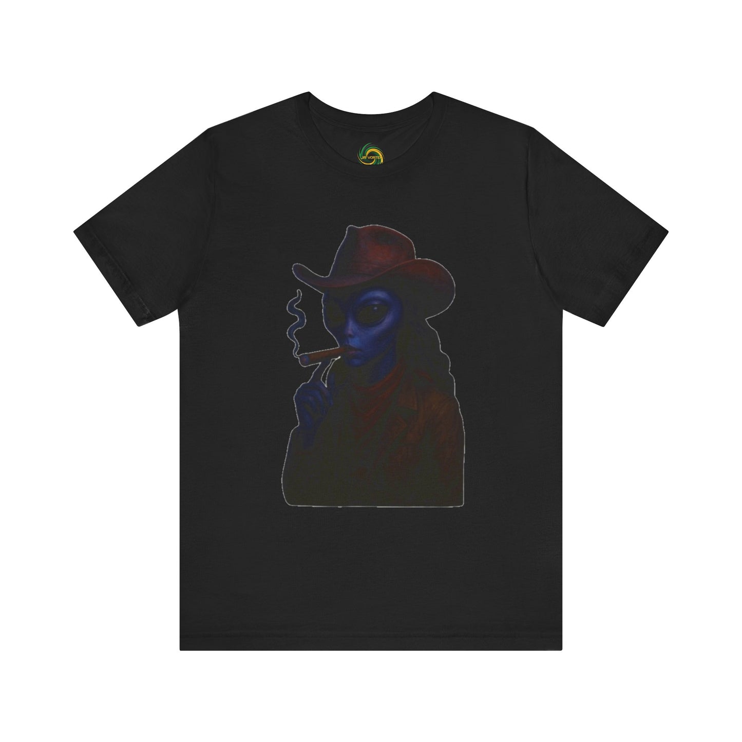 Mysterious Cowboy Tee, Unisex T-Shirt, Vintage Style Graphic Tee, Casual Wear, Gift for Him/Her, Unique Art Shirt