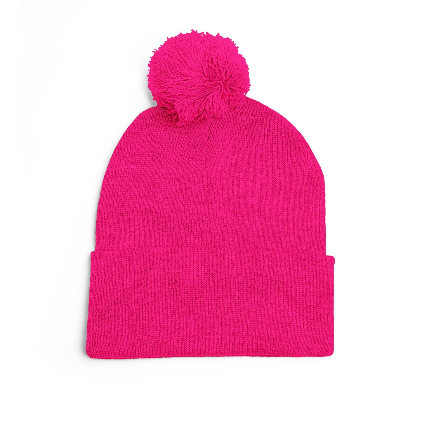 Cozy Embroidered Pom-Pom Knit Cap, Winter Hat for Men & Women, Holiday Gift Beanie, Cute Knitted Cap, Casual Headwear