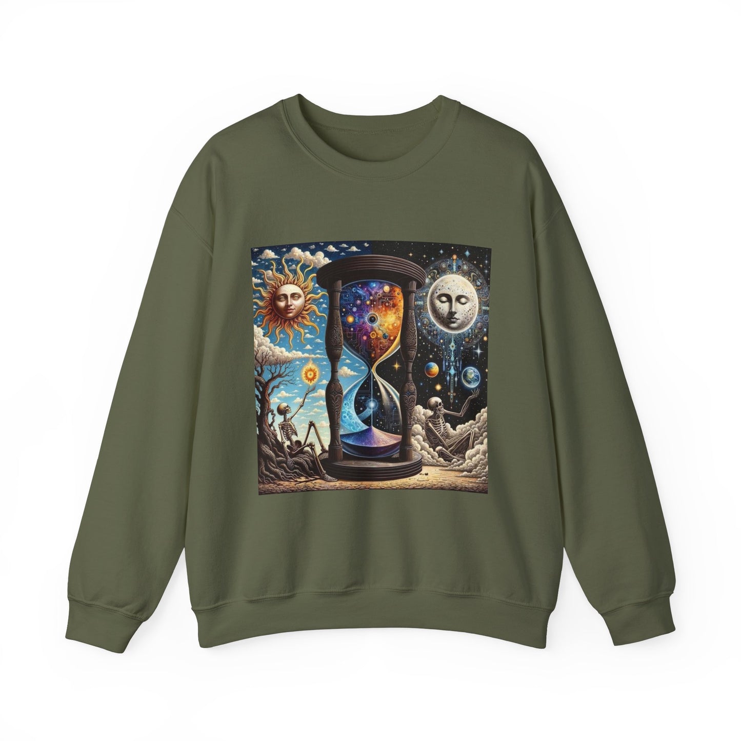 Cosmic Hourglass Sweatshirt, Unisex Heavy Blend Crewneck Sweatshirt, Astrology Sweatshirt, Celestial Sweatshirt, Gift for Space Lovers, Cool