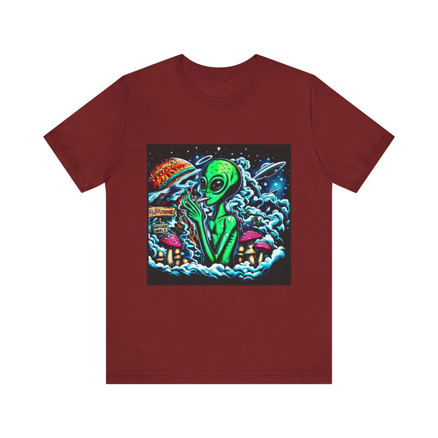 Alien Vibes Unisex Tee, Retro Alien Shirt, UFO Graphic Tee, Cute Space T-Shirt, Gift for Sci-Fi Lovers