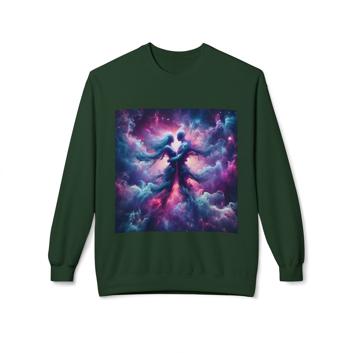 Cosmic Vibes Crewneck Sweatshirt | Unisex Midweight Fleece | Perfect for Stargazers, Gift for Astronomy Lovers, Space Design