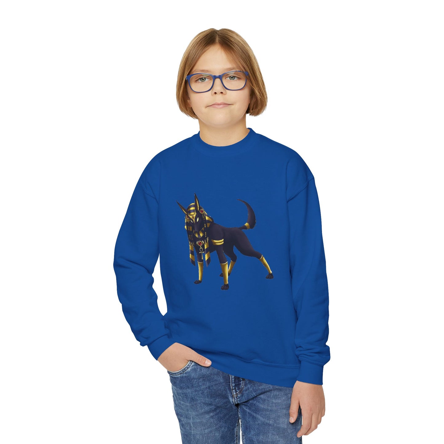Golden Dog Youth Crewneck Sweatshirt, Animal Lover Gift, Cozy Youth Apparel, Pet Memorial, Dog-Themed Sweatshirt, Fun Everyday Wear