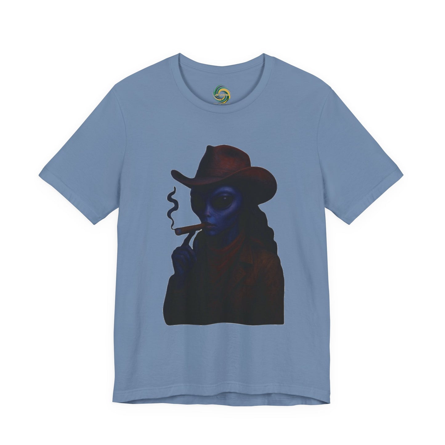 Mysterious Cowboy Tee, Unisex T-Shirt, Vintage Style Graphic Tee, Casual Wear, Gift for Him/Her, Unique Art Shirt