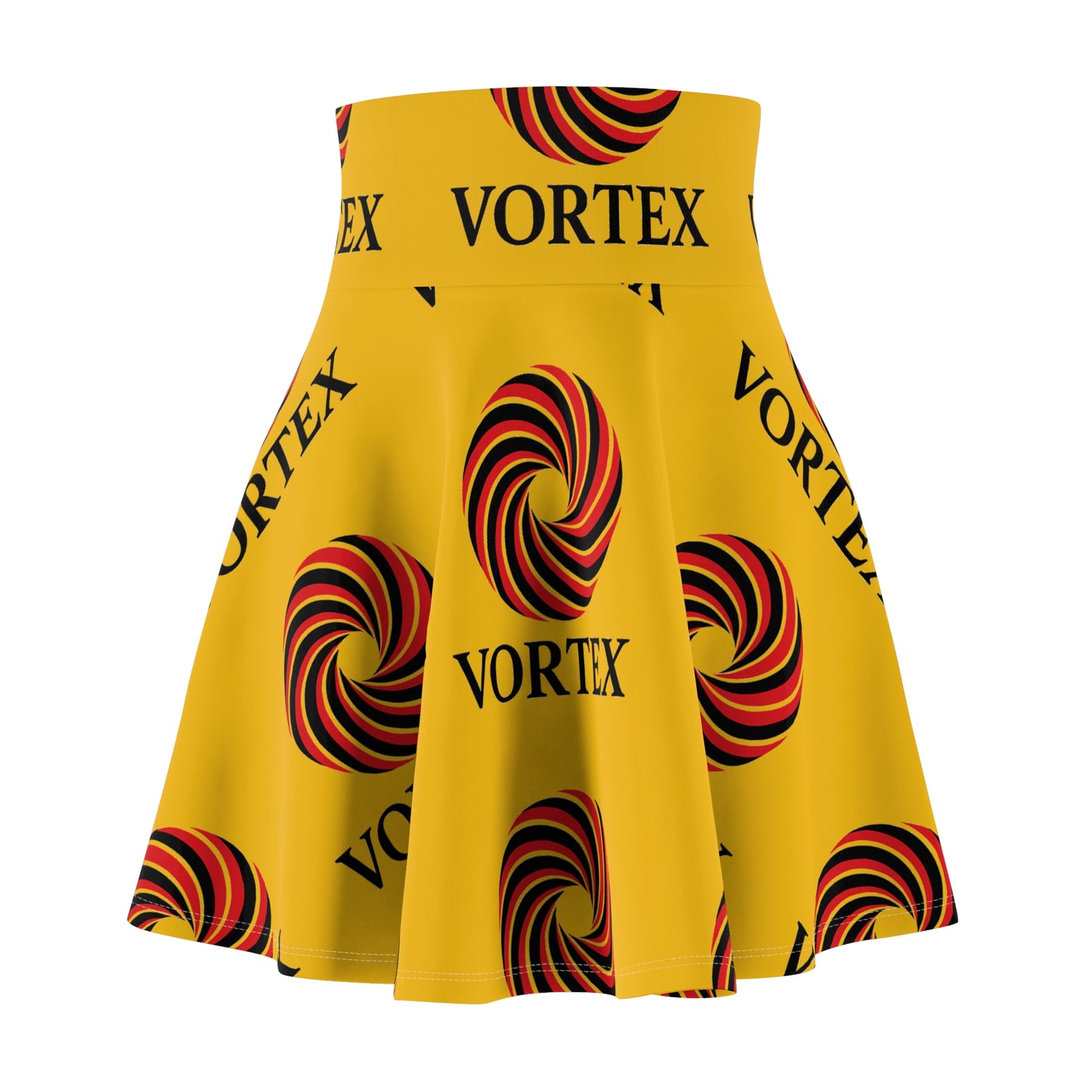 Vortex Pattern Women's Skater Skirt, Vibrant Twirl Skirt, Casual Summer Outfit, Festival Wear, Unique Fashion