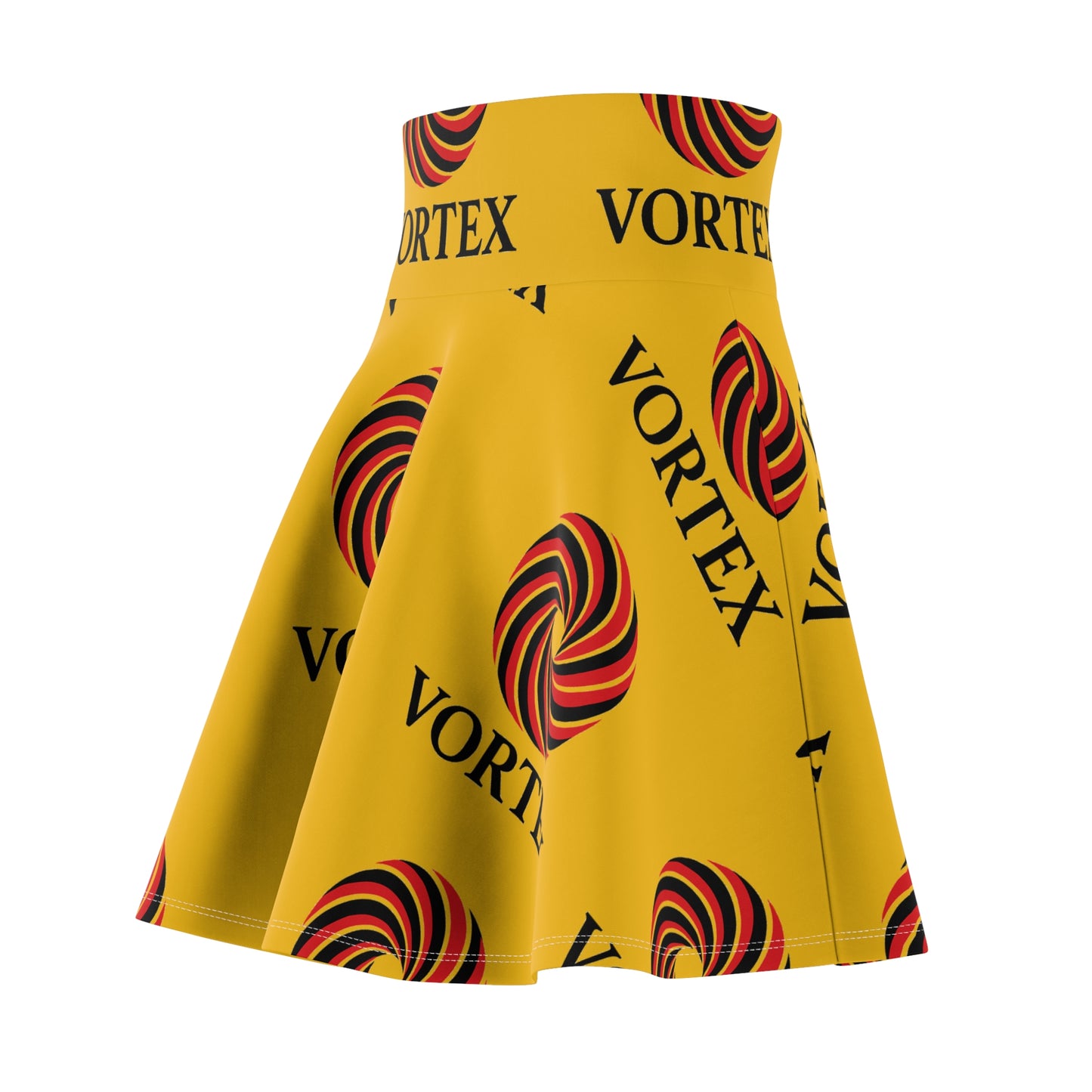 Vortex Pattern Women's Skater Skirt, Vibrant Twirl Skirt, Casual Summer Outfit, Festival Wear, Unique Fashion