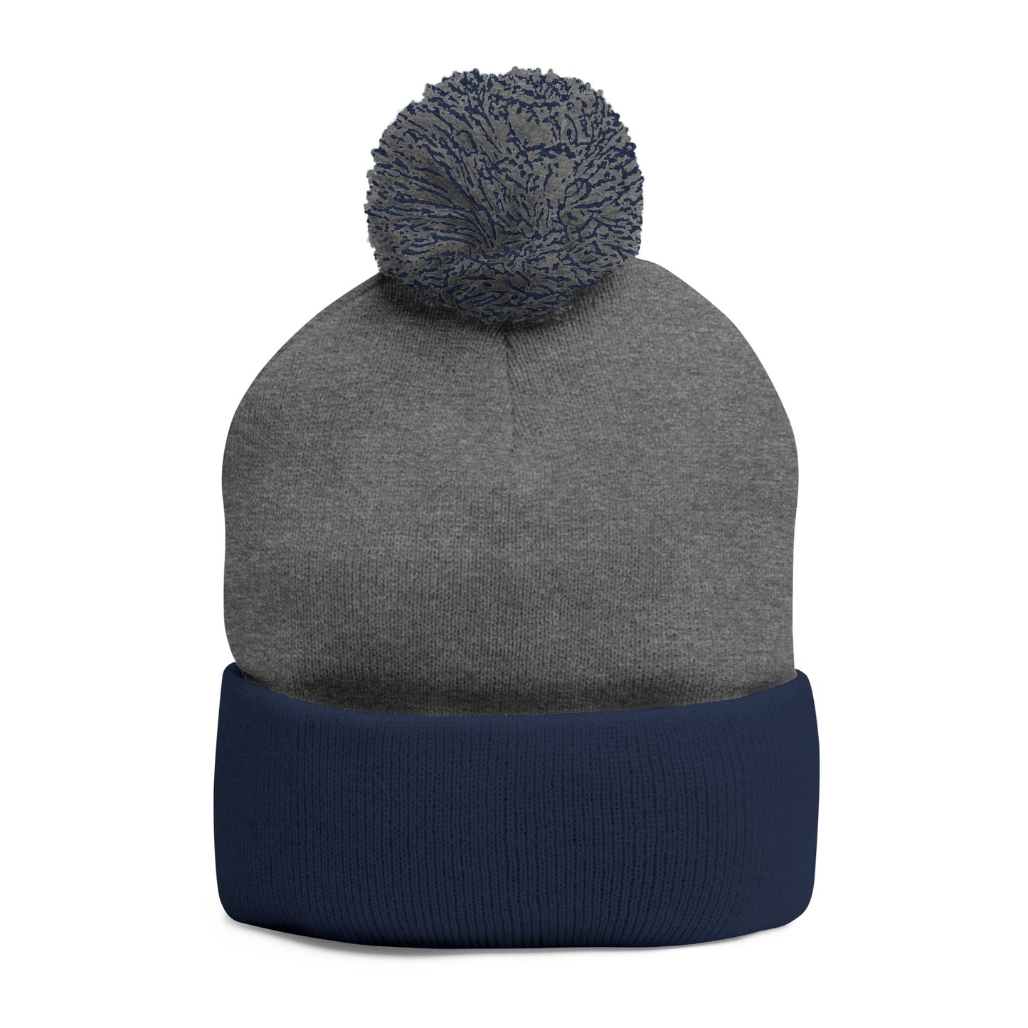 Cozy Embroidered Pom-Pom Knit Cap, Winter Hat for Men & Women, Holiday Gift Beanie, Cute Knitted Cap, Casual Headwear