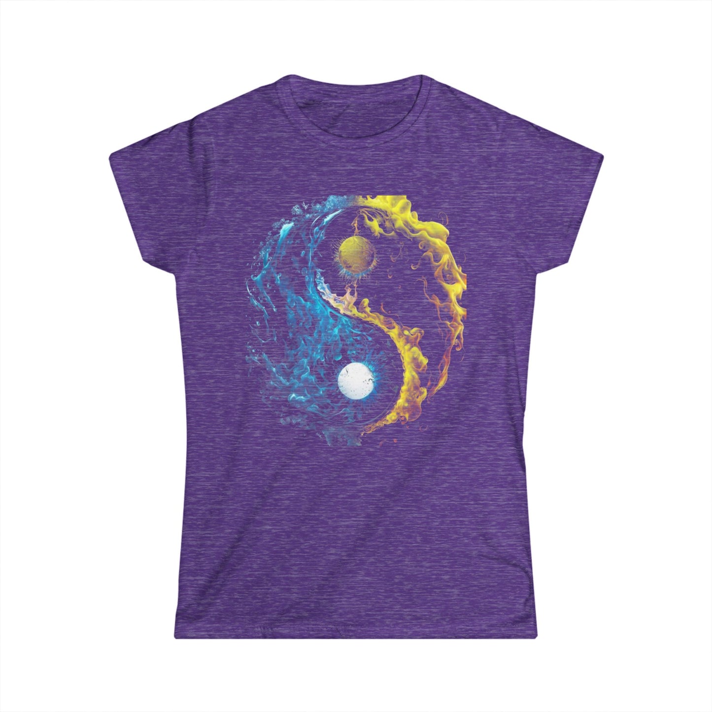 Yin Yang Watercolor Tee - Relaxed Vibe Women's Shirt for Mindfulness, Spirituality, Yoga, Birthday Gift, Everyday Wear
