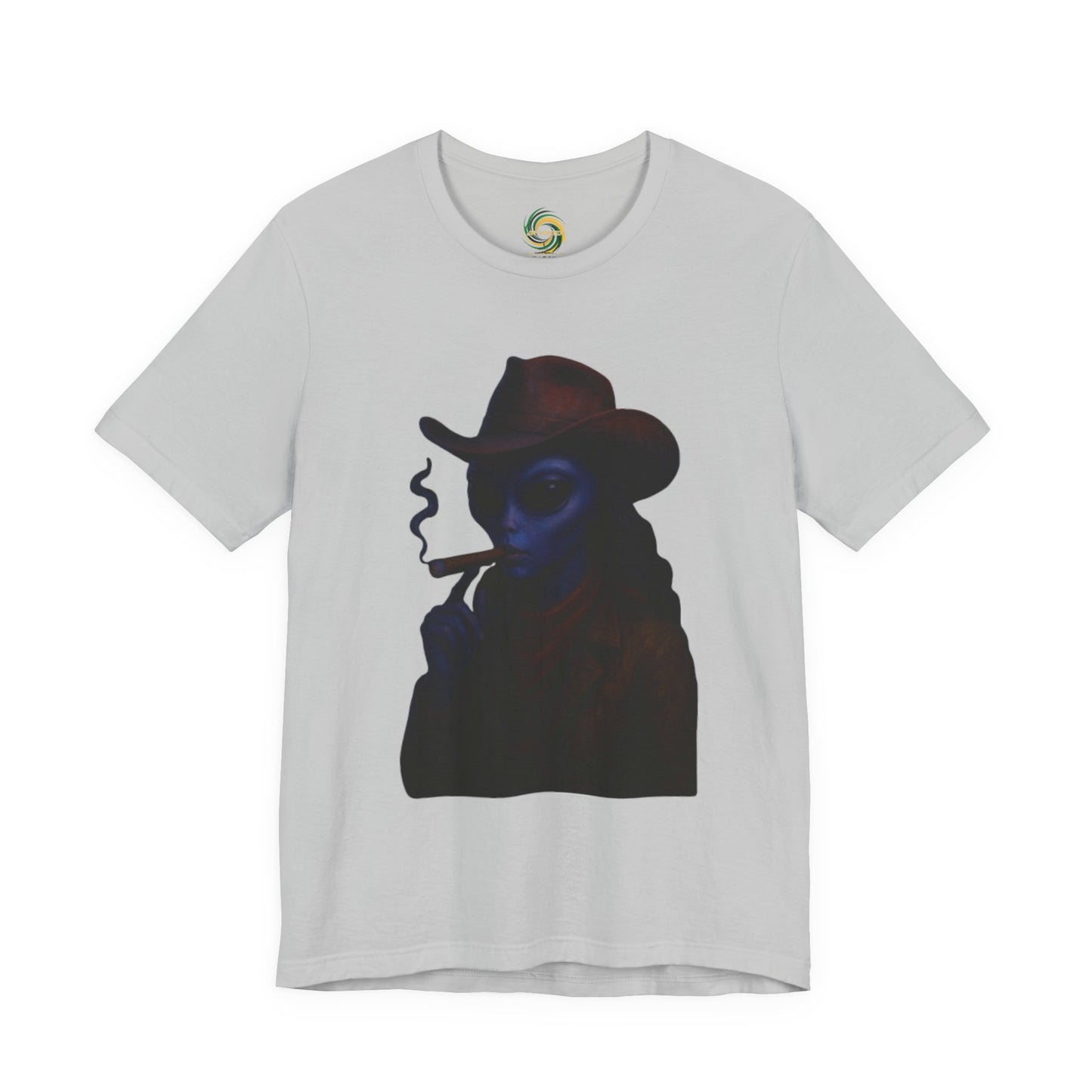 Mysterious Cowboy Tee, Unisex T-Shirt, Vintage Style Graphic Tee, Casual Wear, Gift for Him/Her, Unique Art Shirt