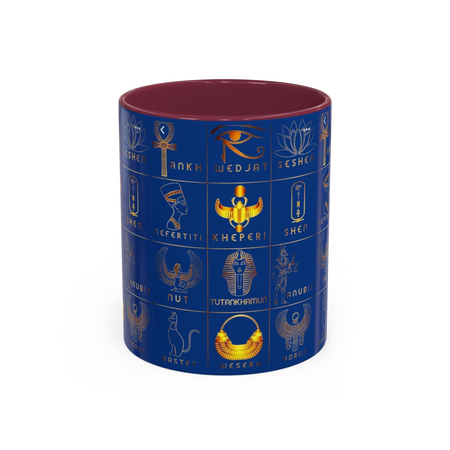 Egyptian Themed Mug, Colorful Coffee Cup, Unique Gift for Her, Art Print Mug, Home Decor, Office Tumbler, Coffee Lover Gift