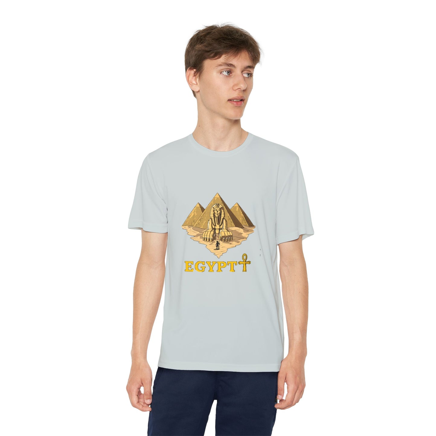 Egyptian Pyramid Youth Tee, Cool Shirt for Kids, Vintage Style Cotton Top, Gift for Birthdays, Travel Enthusiasts, Summer Wear