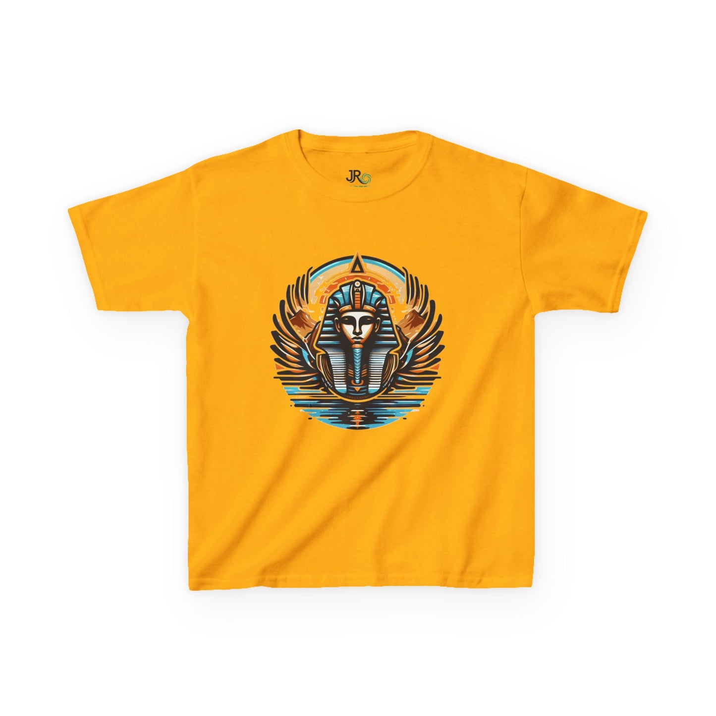 Pharaohs & Wings Tee - Kids Heavy Cotton™ Tee, Fun Egyptian Style Tee, Unique Kids Shirt, Birthday Gift, Adventure Tee