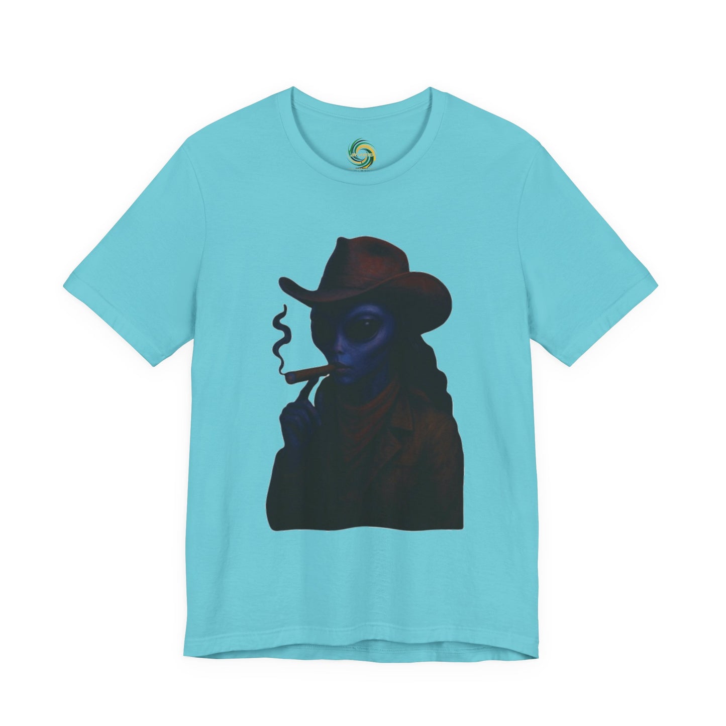 Mysterious Cowboy Tee, Unisex T-Shirt, Vintage Style Graphic Tee, Casual Wear, Gift for Him/Her, Unique Art Shirt