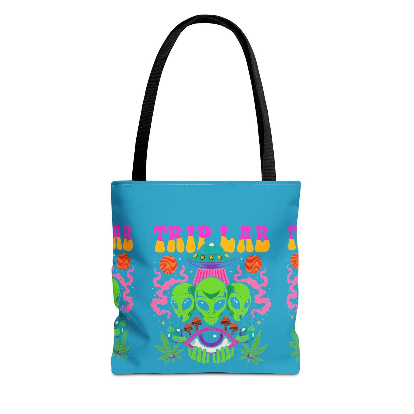 Colorful AOP Tote Bag with Casual Vibe, Ideal for Beach Days, Shopping, Festivals, or Gifts, Featuring 'TRIP LAR' Design