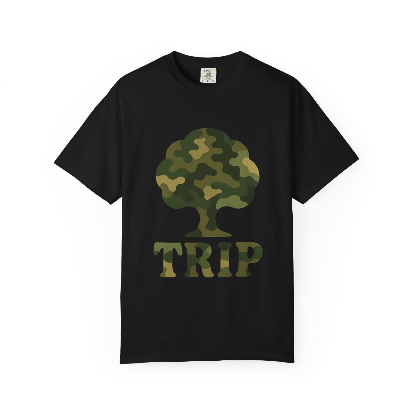 Camo Tree Trip T-Shirt - π Unisex Casual Tee, Nature Lover Gift, Adventure Wear, Outdoor Enthusiast, Travel Apparel