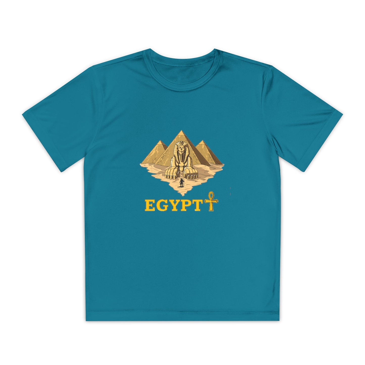 Egyptian Pyramid Youth Tee, Cool Shirt for Kids, Vintage Style Cotton Top, Gift for Birthdays, Travel Enthusiasts, Summer Wear