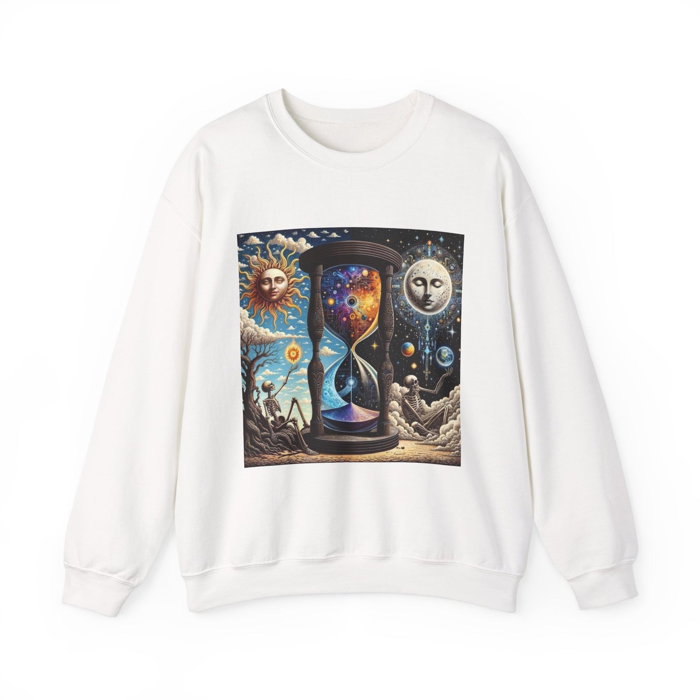 Cosmic Hourglass Sweatshirt, Unisex Heavy Blend Crewneck Sweatshirt, Astrology Sweatshirt, Celestial Sweatshirt, Gift for Space Lovers, Cool
